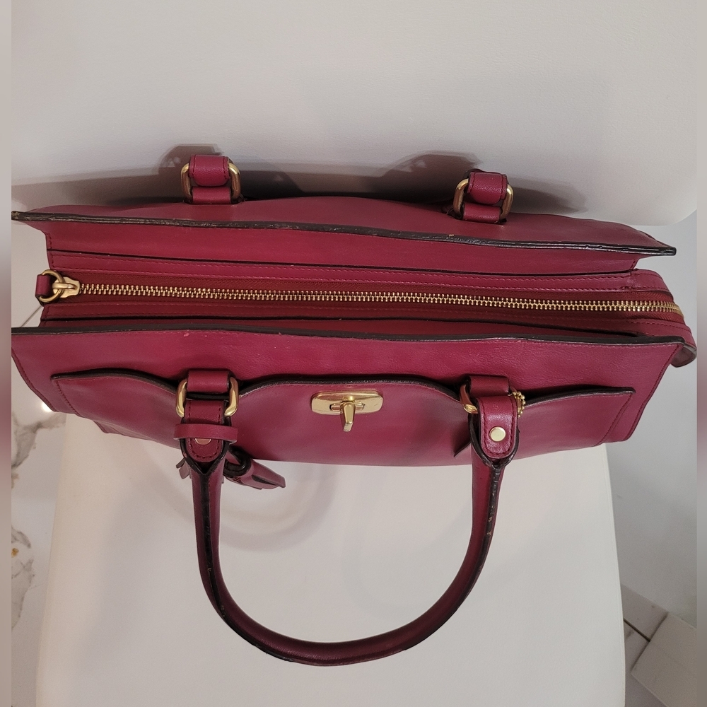 Coach Magenta Leather Chelsea Carryall Satchel - Picture 3 of 16